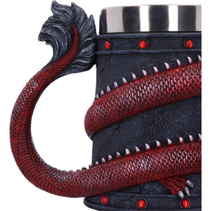 Dragon Coil Tankard Red 16cm - Alchem SoulNemesis Now