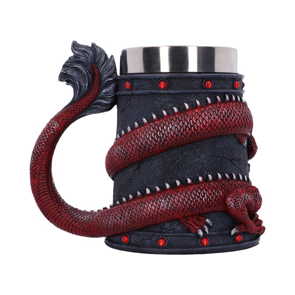 Dragon Coil Tankard Red 16cm - Alchem SoulNemesis Now