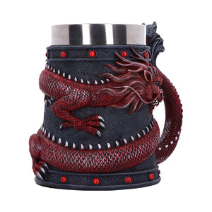 Dragon Coil Tankard Red 16cm - Alchem SoulNemesis Now