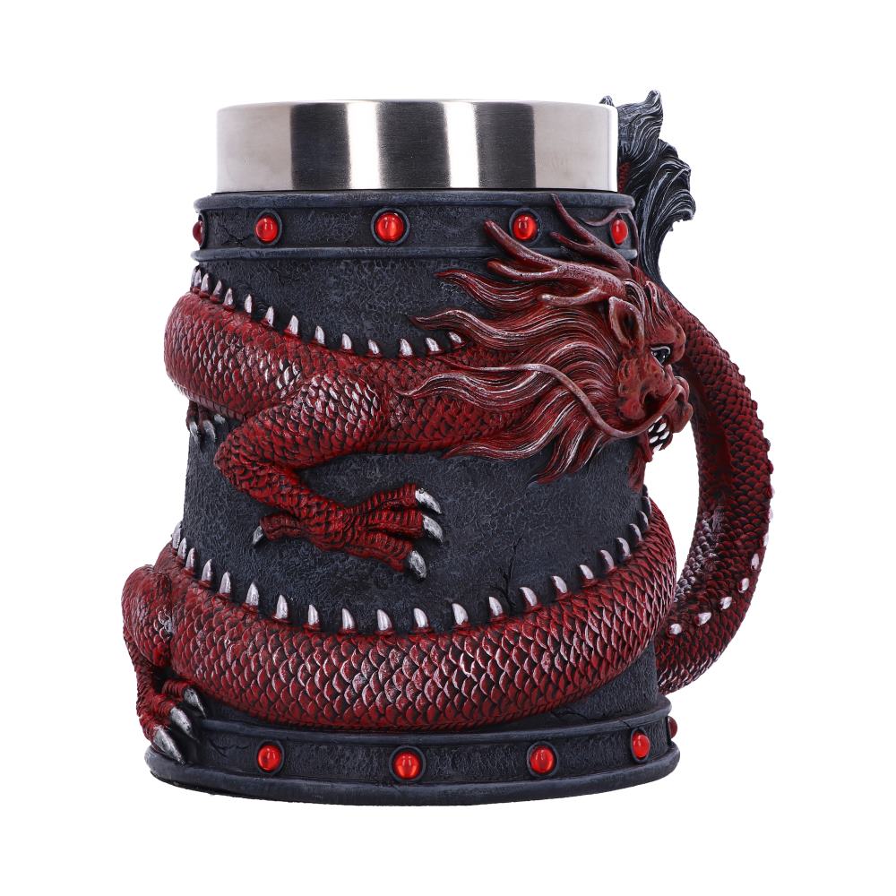 Dragon Coil Tankard Red 16cm - Alchem SoulNemesis Now