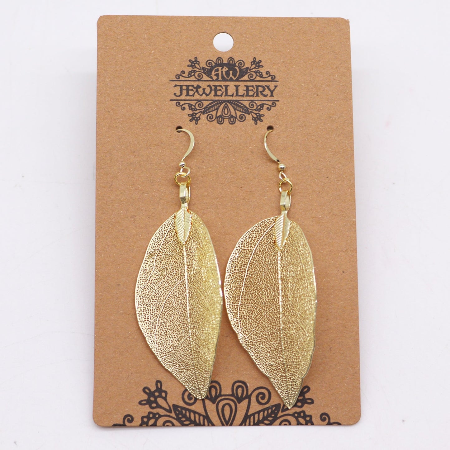 Earrings - Bravery Leaf - Gold - Alchem Soul