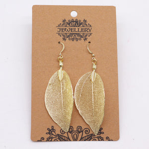 Earrings - Bravery Leaf - Gold - Alchem Soul