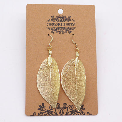 Earrings - Bravery Leaf - Gold - Alchem Soul