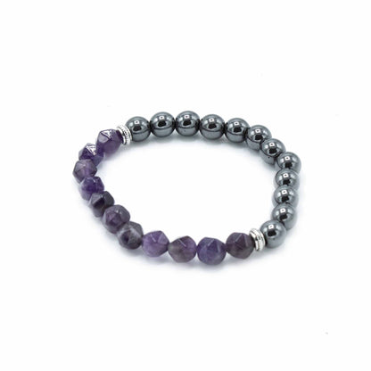 Faceted Gemstone Bracelet - Magnetic Amethyst - Alchem Soul