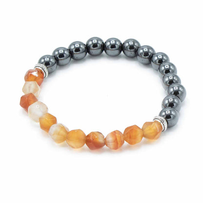 Faceted Gemstone Bracelet - Magnetic Carnelian - Alchem Soul