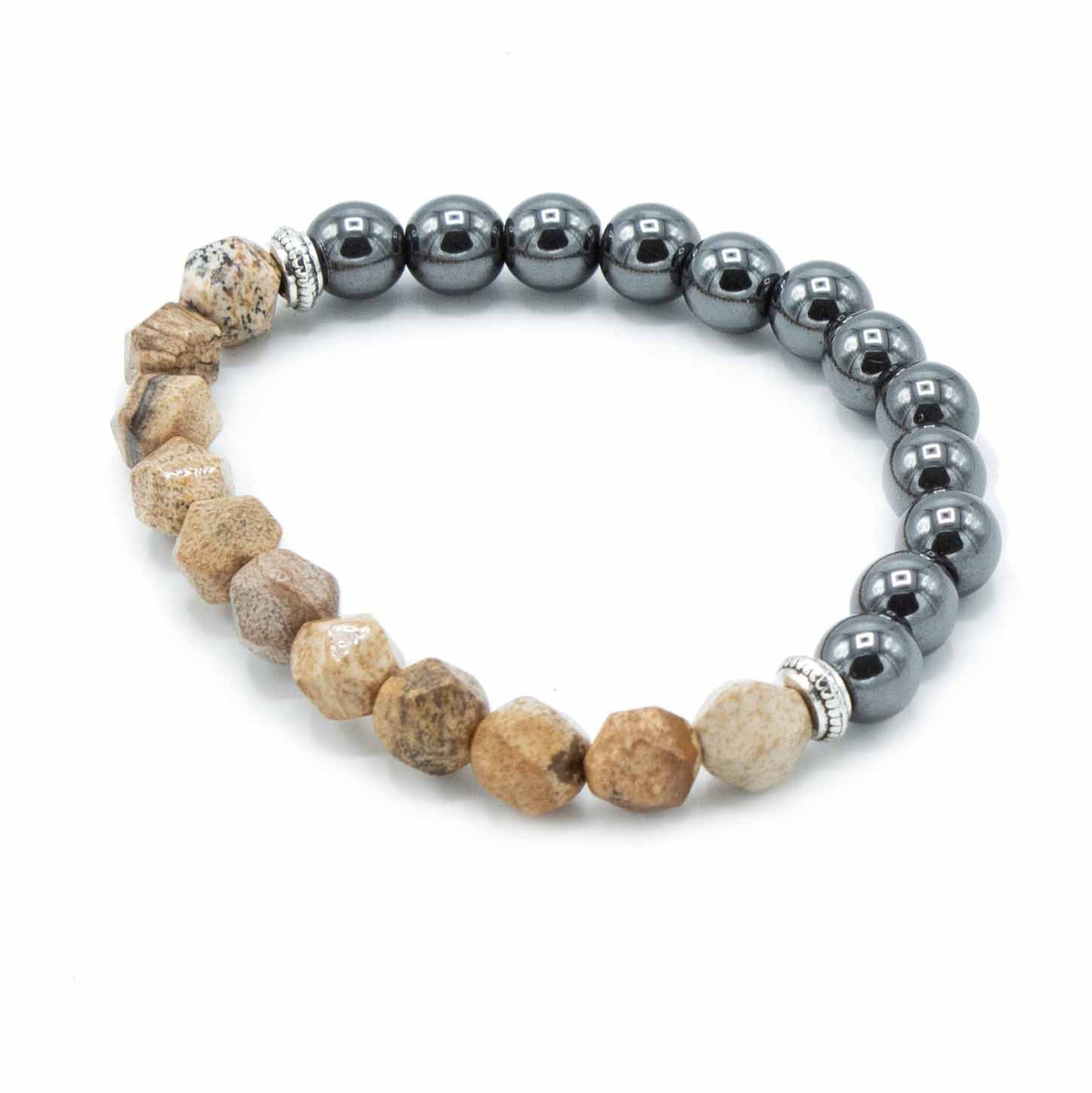 Faceted Gemstone Bracelet - Magnetic Picture Jasper - Alchem Soul