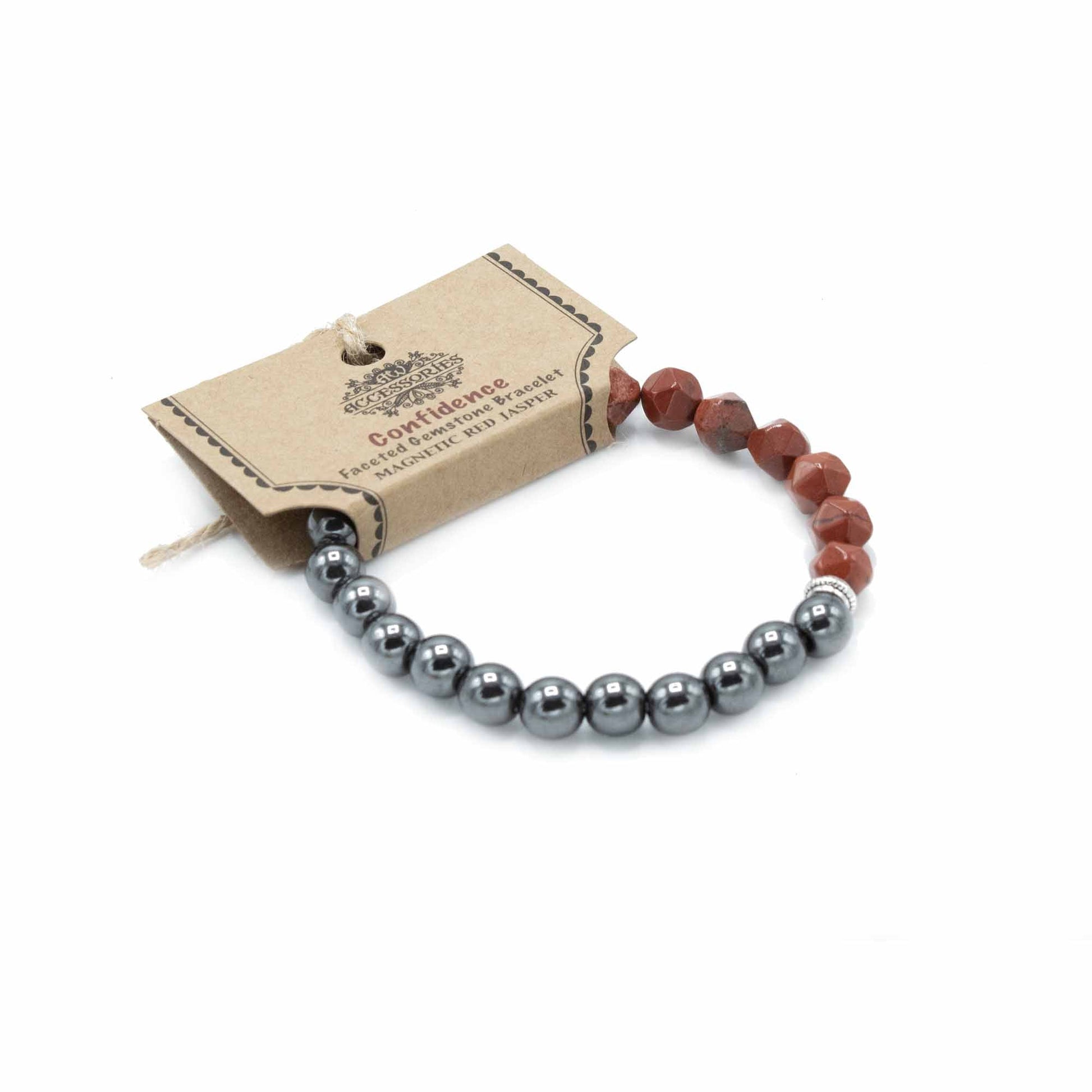 Faceted Gemstone Bracelet - Magnetic Red Jasper - Alchem Soul