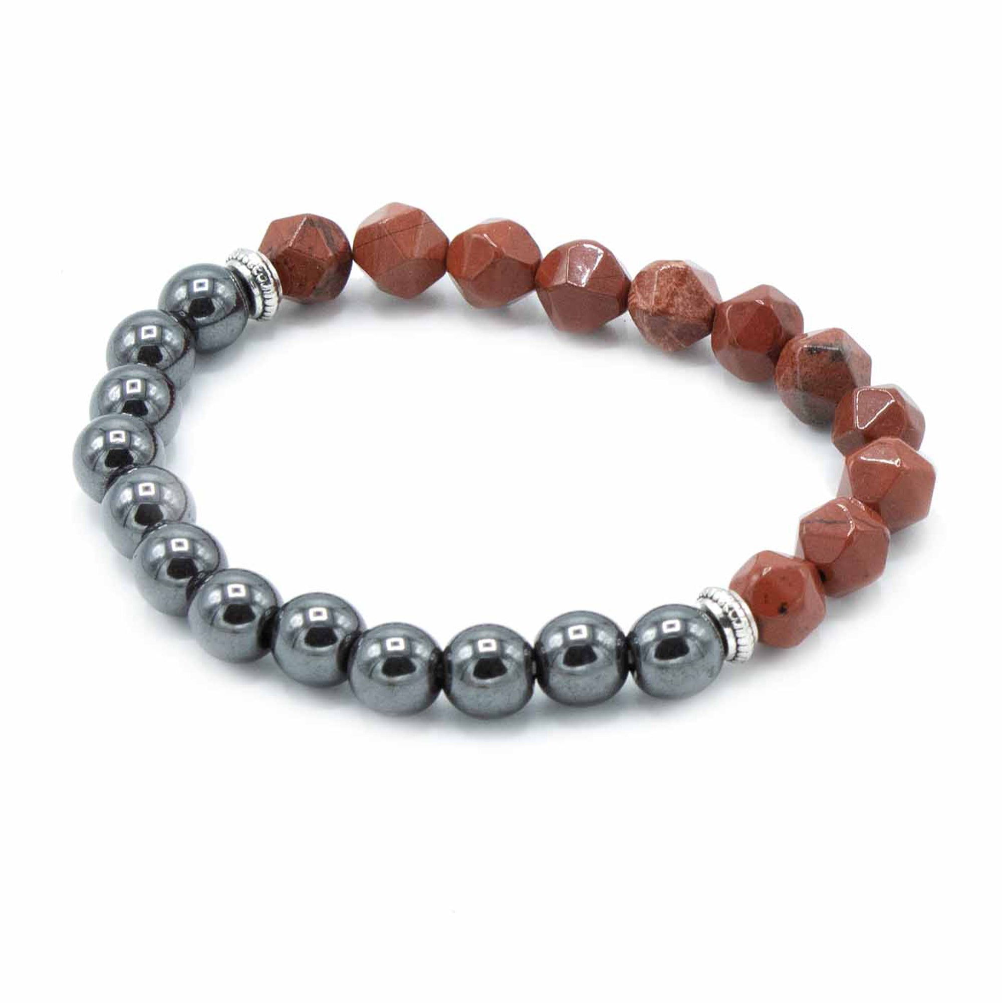 Faceted Gemstone Bracelet - Magnetic Red Jasper - Alchem Soul
