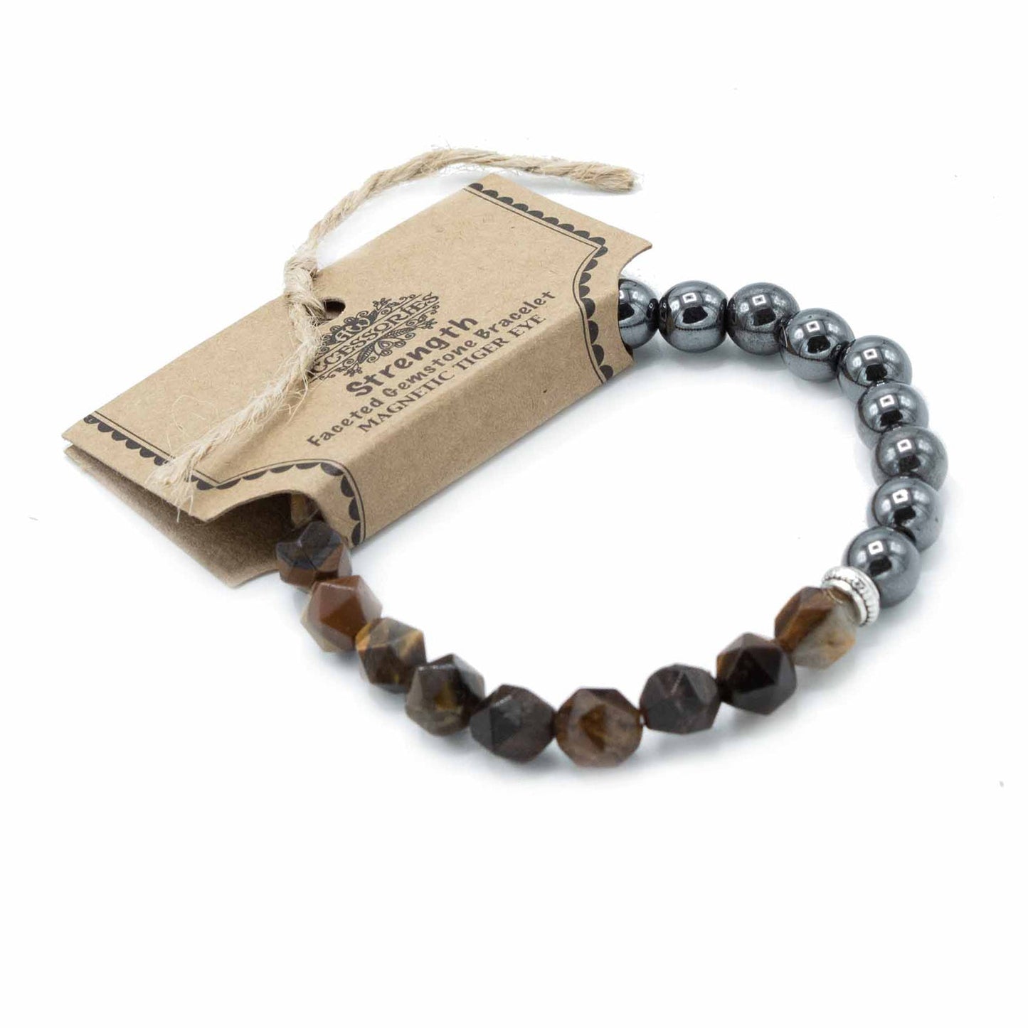 Faceted Gemstone Bracelet - Magnetic Tiger Eye - Alchem Soul