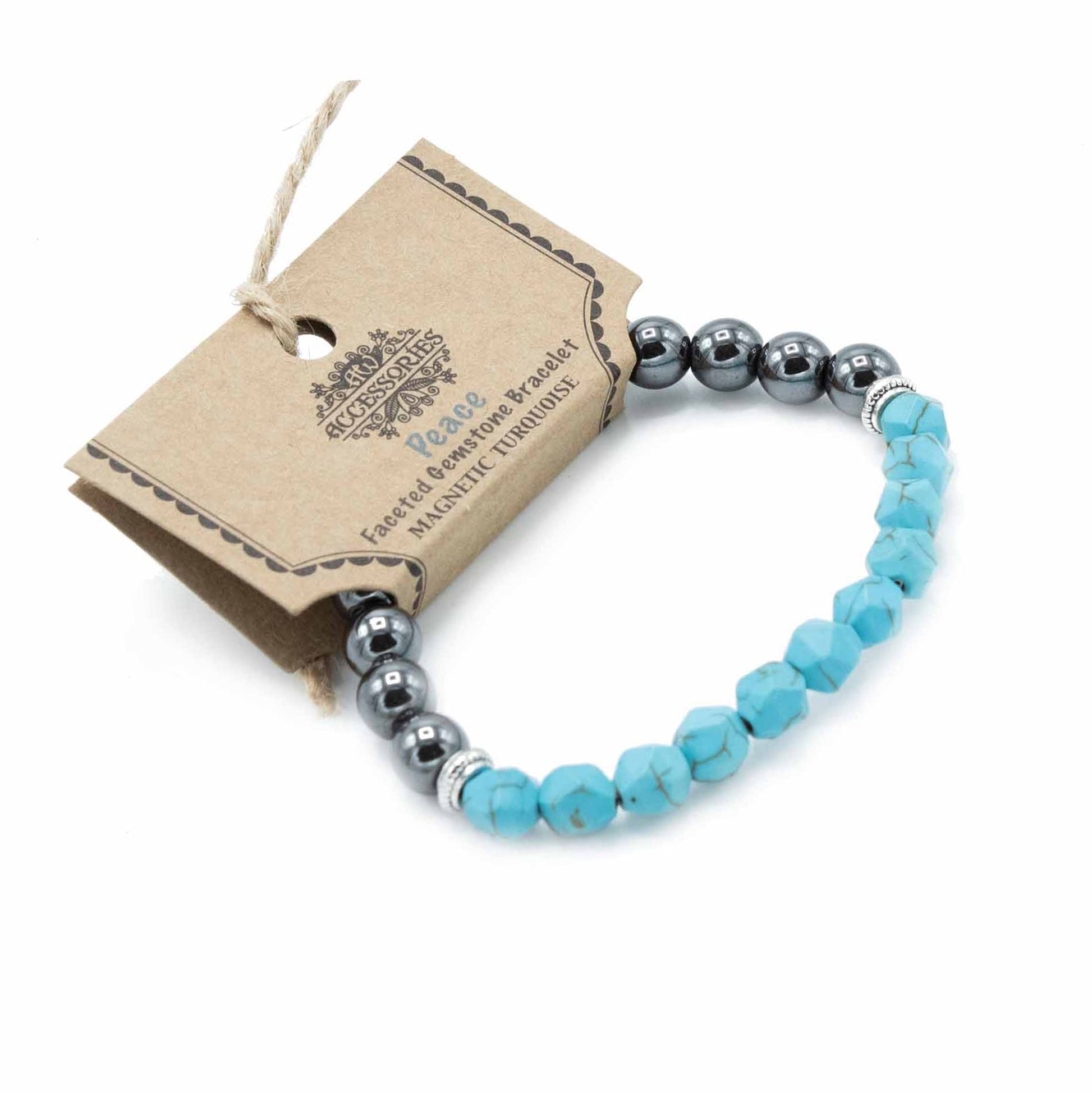 Faceted Gemstone Bracelet - Magnetic Turquoise - Alchem Soul