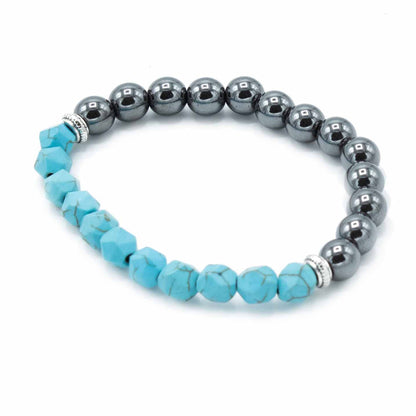 Faceted Gemstone Bracelet - Magnetic Turquoise - Alchem Soul