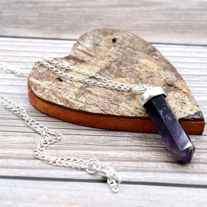 Gemstone Classic Point Pendant - Amethyst - Alchem Soul