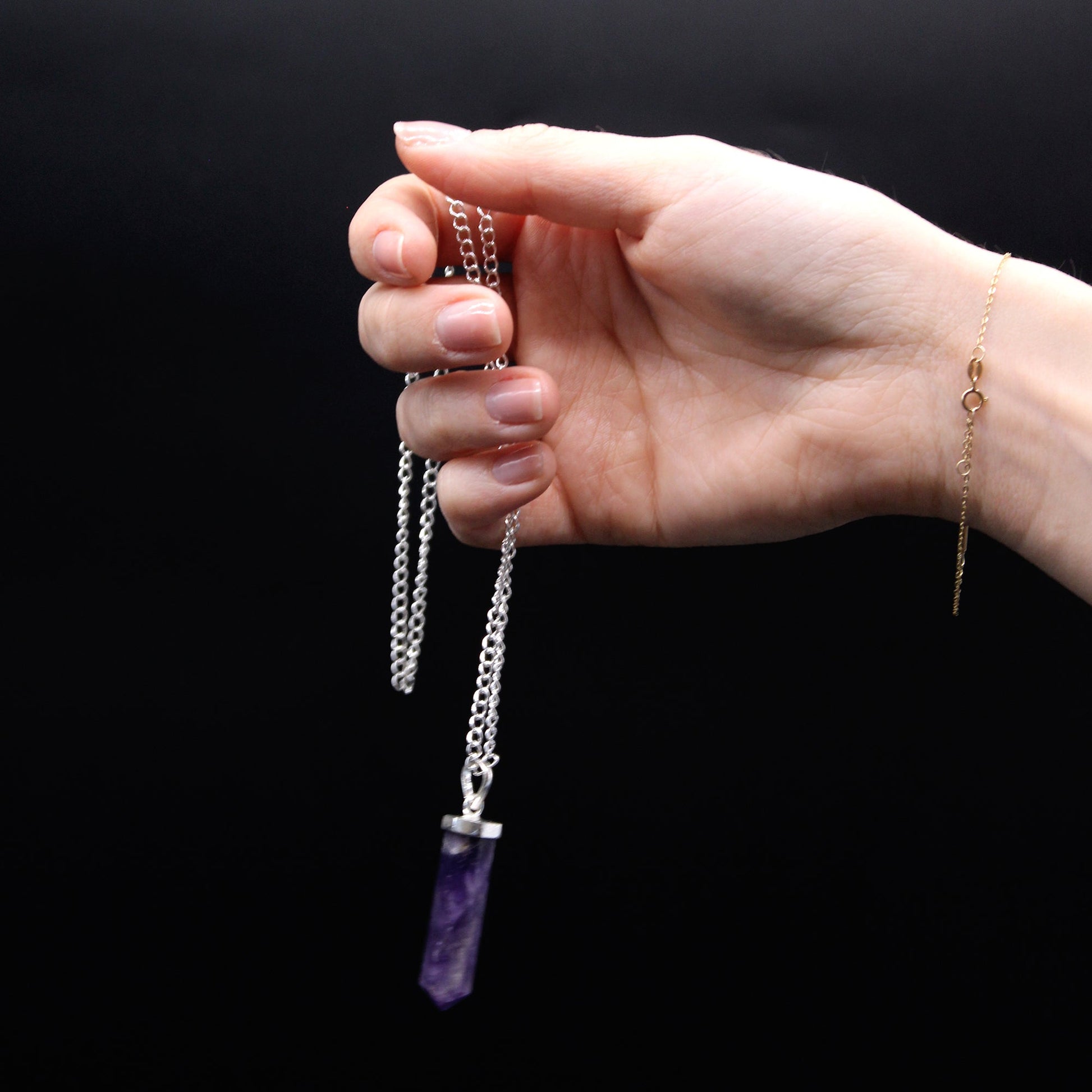 Gemstone Classic Point Pendant - Amethyst - Alchem Soul