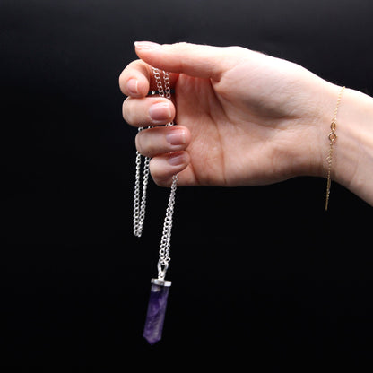 Gemstone Classic Point Pendant - Amethyst - Alchem Soul