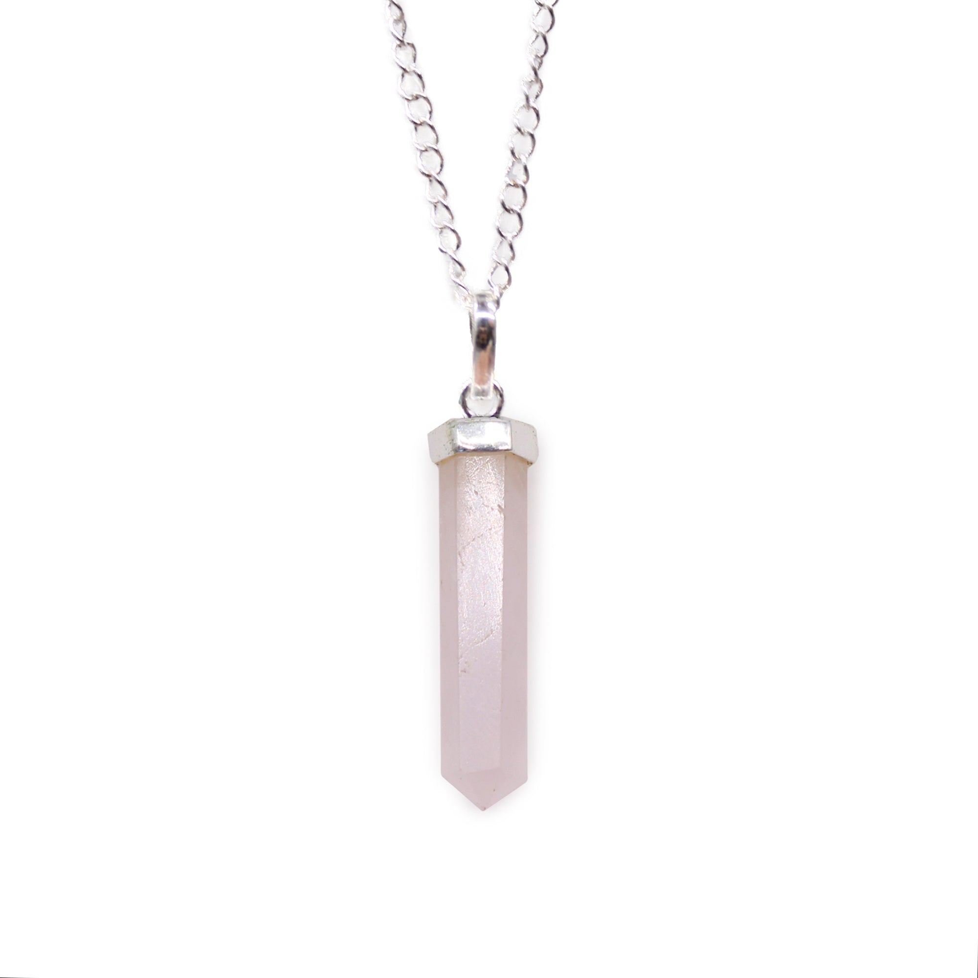 Gemstone Classic Point Pendant - Rose Quartz - Alchem Soul