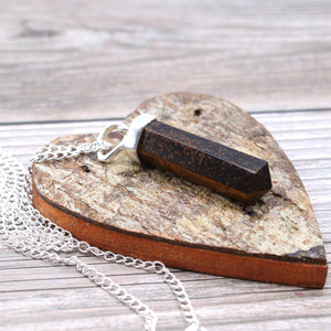 Gemstone Classic Point Pendant - Tiger Eye - Alchem Soul