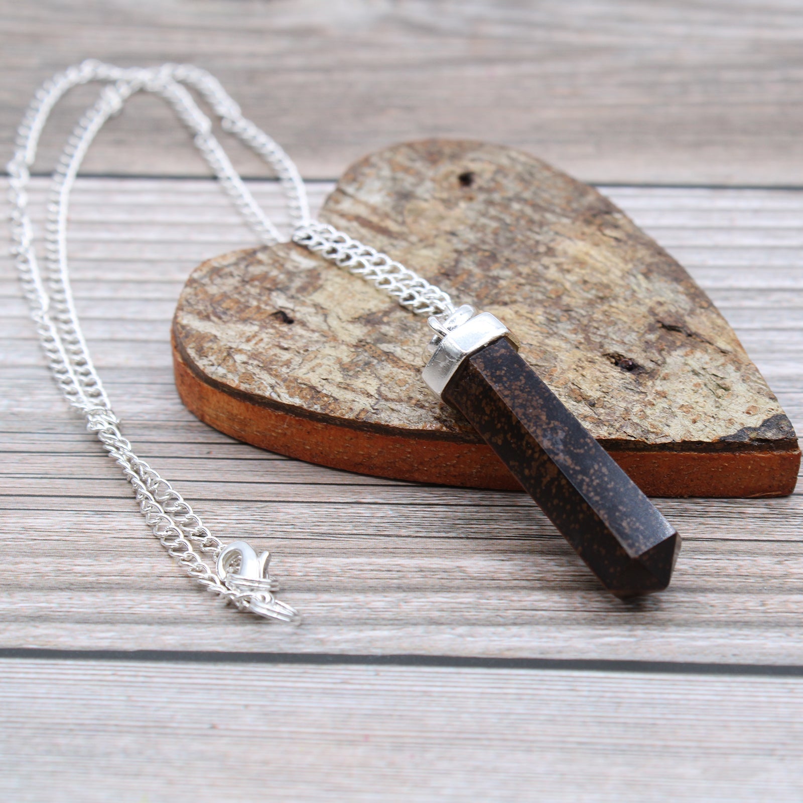 Gemstone Classic Point Pendant - Tiger Eye - Alchem Soul