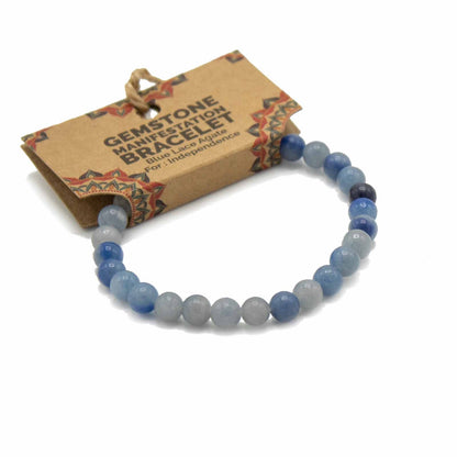 Gemstone Manifestation Bracelet - Blue Lace Agate - Independence - Alchem Soul