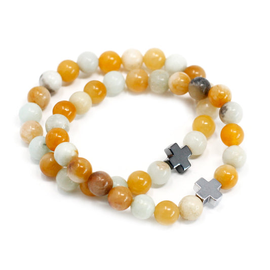 Gemstones Friendship Bracelets - Amazonite & Yellow Jasper - Alchem Soul