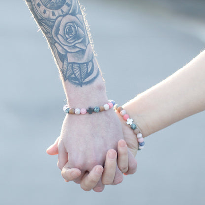 Gemstones Friendship Bracelets - Amethyst & Rose Quartz - Alchem Soul