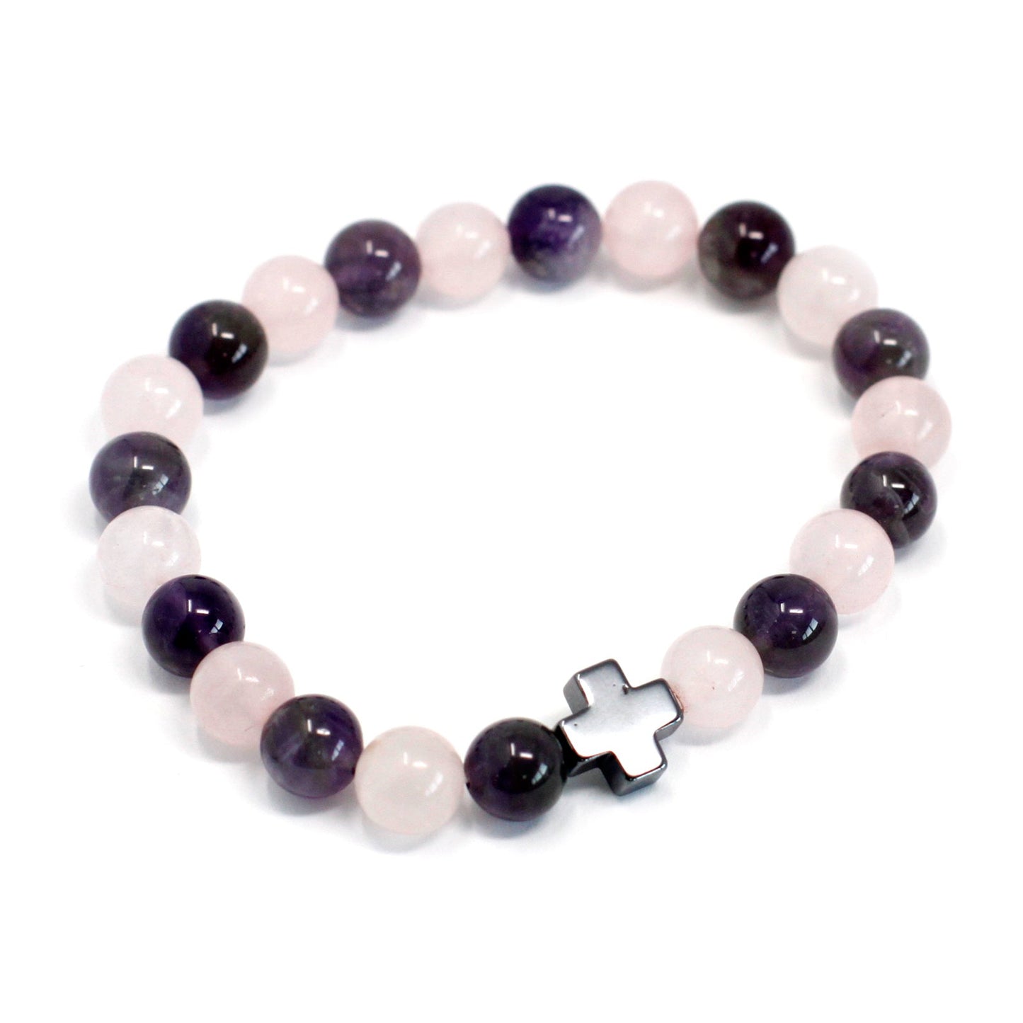 Gemstones Friendship Bracelets - Amethyst & Rose Quartz - Alchem Soul