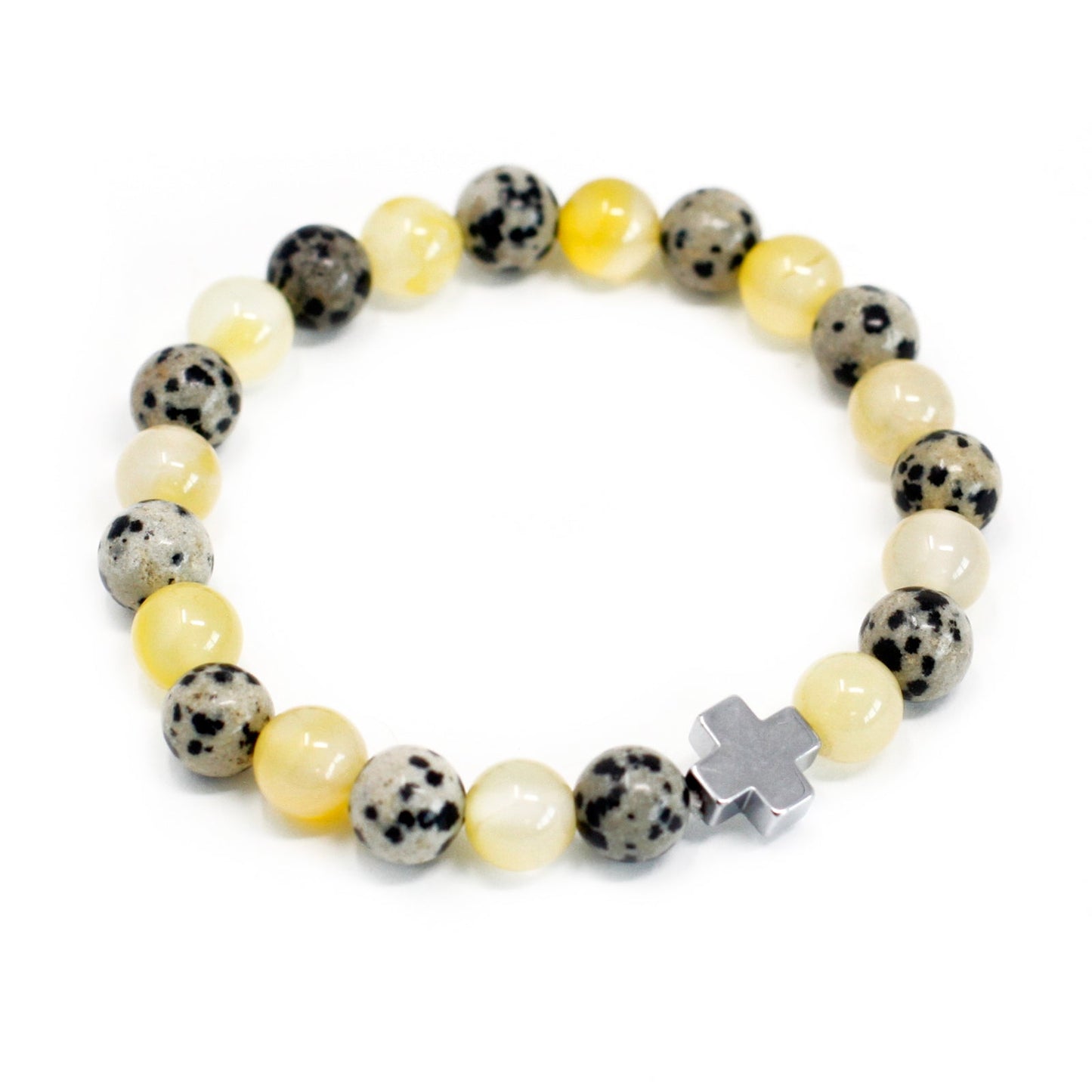 Gemstones Friendship Bracelets - Dalmation Jasper & Yellow Agate - Alchem Soul