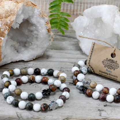 Gemstones Friendship Bracelets - Picasso Jasper & White Howlite - Alchem Soul