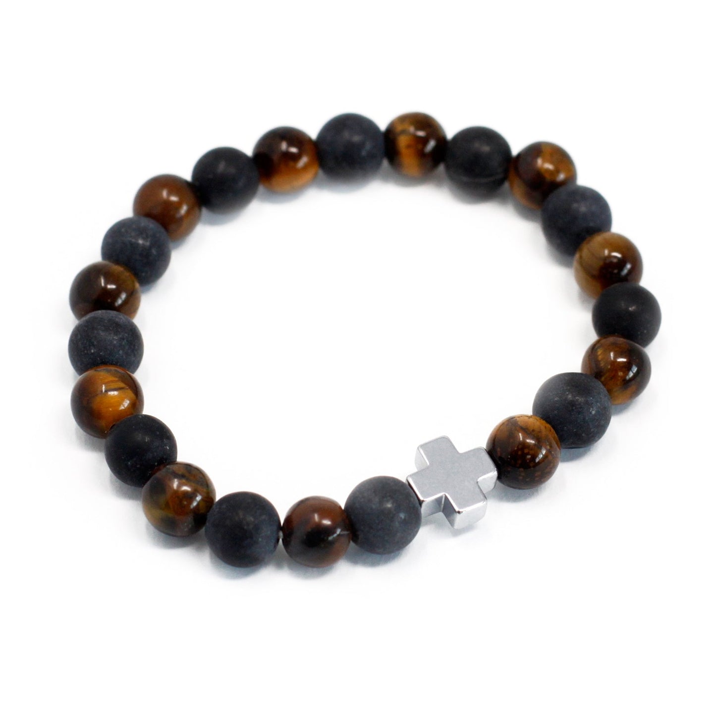 Gemstones Friendship Bracelets - Tiger Eye &amp; Black Stone - Alchem Soul