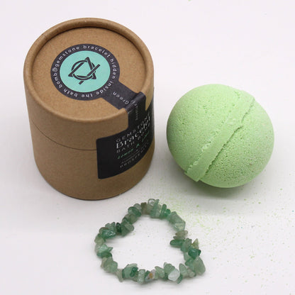 Green Aventurine Gem Bracelet Bath Bomb - Alchem Soul