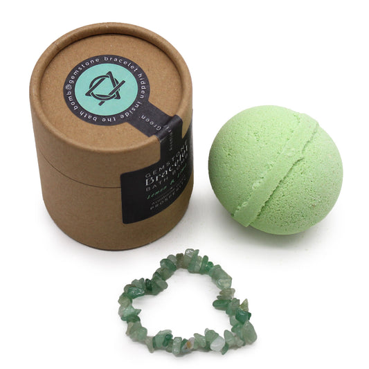 Green Aventurine Gem Bracelet Bath Bomb - Alchem Soul