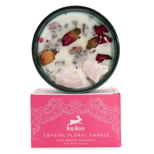 Hop Hare Crystal Magic Flower Candle - The Lovers - Alchem Soul