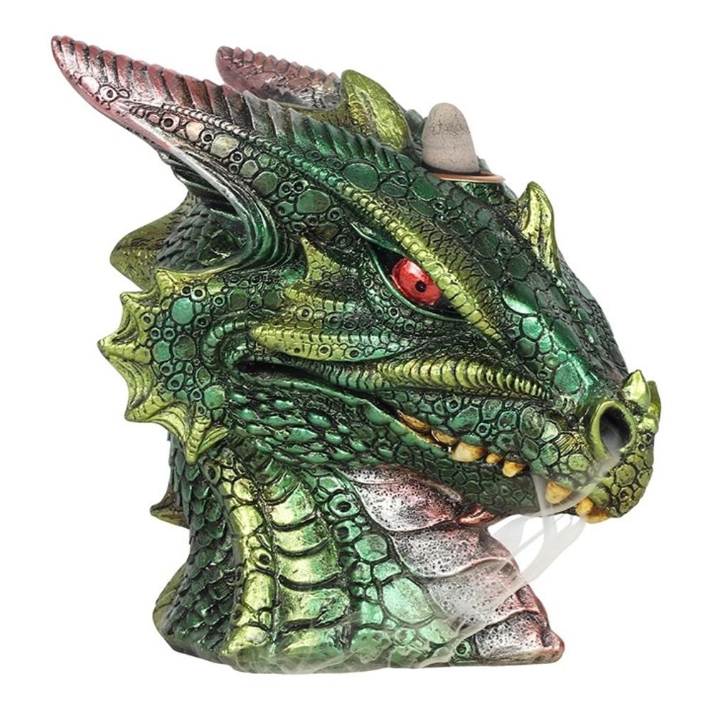 Large Green Dragon Head Backflow Incense Burner - Alchem Soul