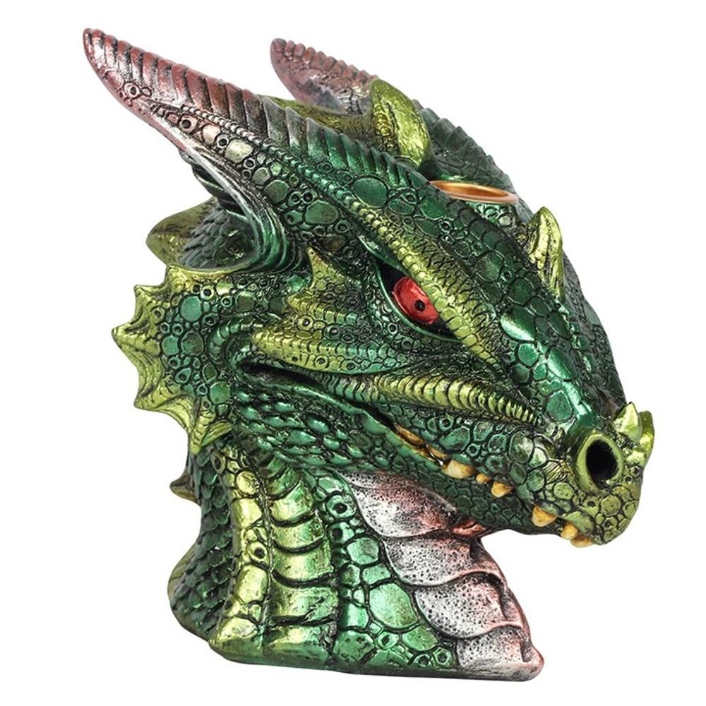 Large Green Dragon Head Backflow Incense Burner - Alchem Soul