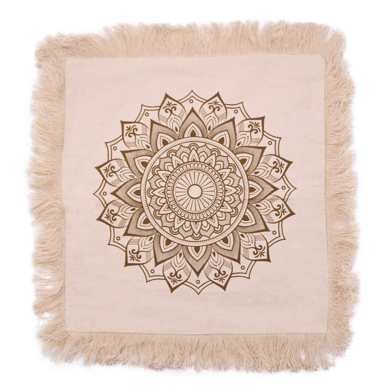 Lotus Mandala Cushion Cover - 45x45cm - bronze - Alchem Soul