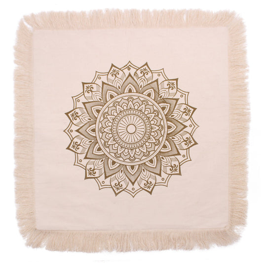 Lotus Mandala Cushion Cover - 60x60cm - bronze - Alchem Soul