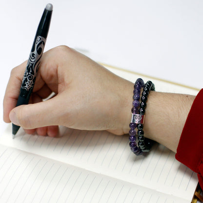 Magnetic Gemstone Bracelet - Amethyst - Alchem Soul