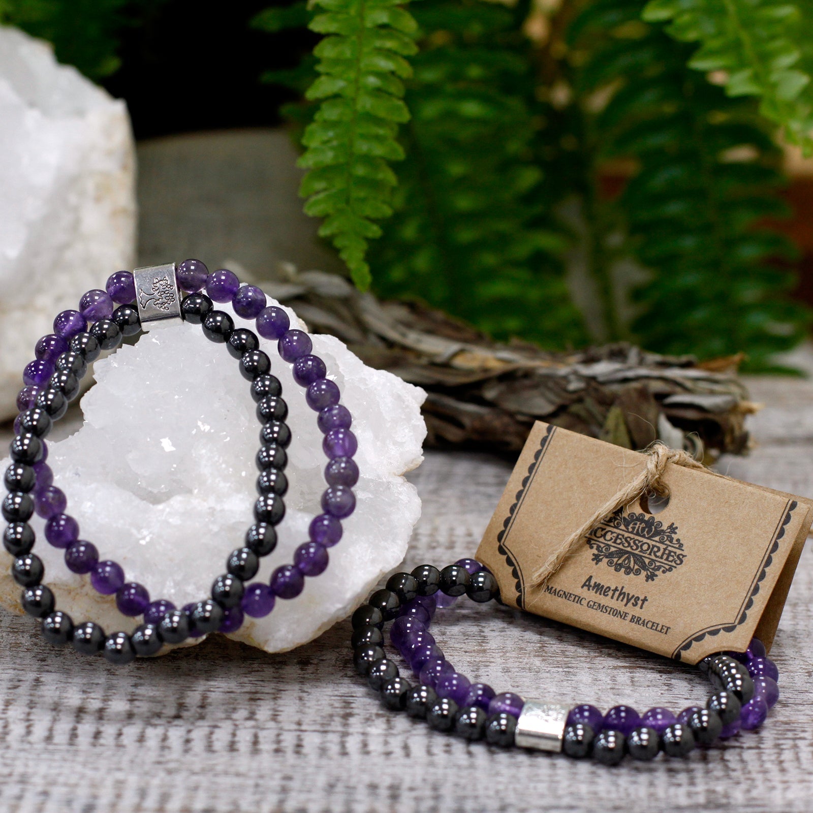 Magnetic Gemstone Bracelet - Amethyst - Alchem Soul