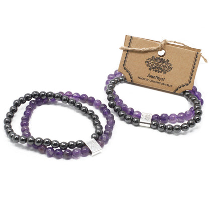 Magnetic Gemstone Bracelet - Amethyst - Alchem Soul