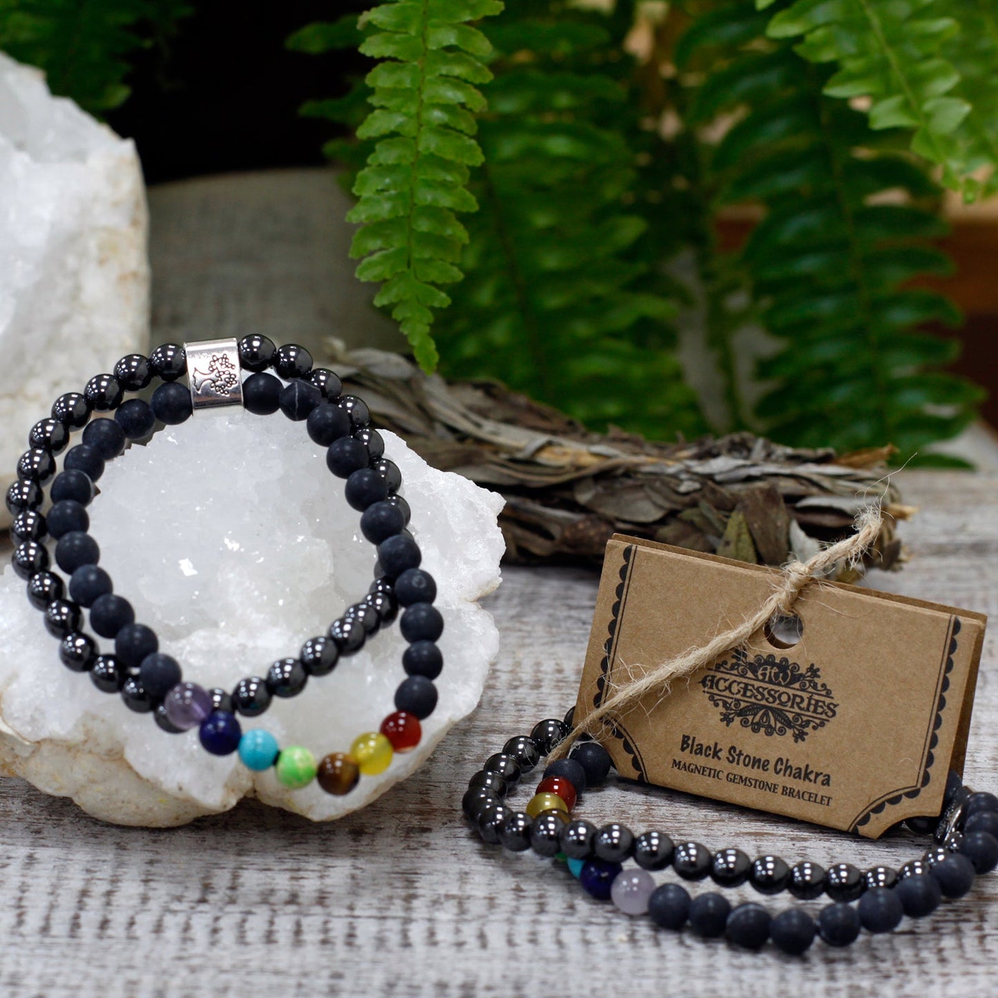 Magnetic Gemstone Bracelet - Black Stone Chakra - Alchem Soul