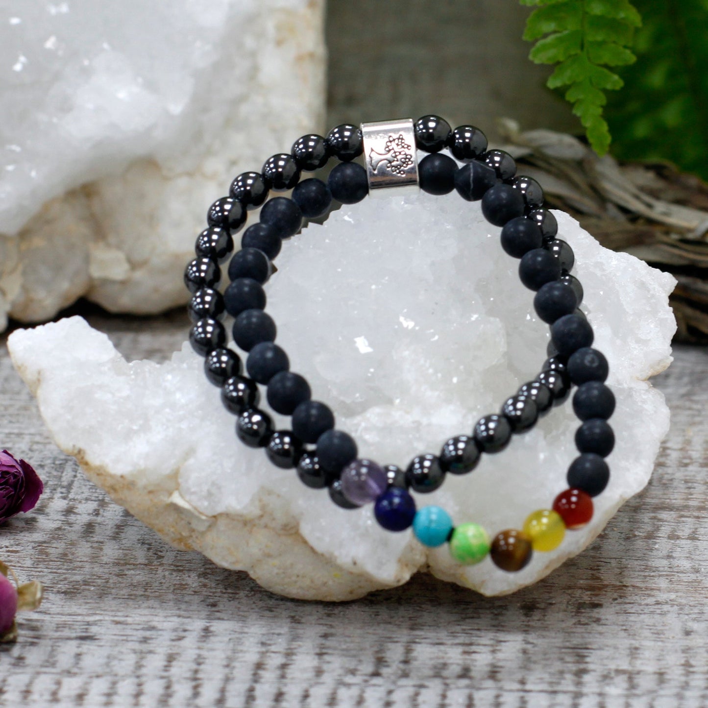 Magnetic Gemstone Bracelet - Black Stone Chakra - Alchem Soul