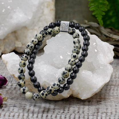 Magnetic Gemstone Bracelet - Dalmation Jasper - Alchem Soul