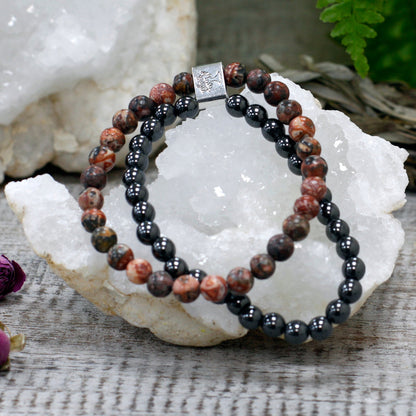 Magnetic Gemstone Bracelet - Leopard Skin - Alchem Soul