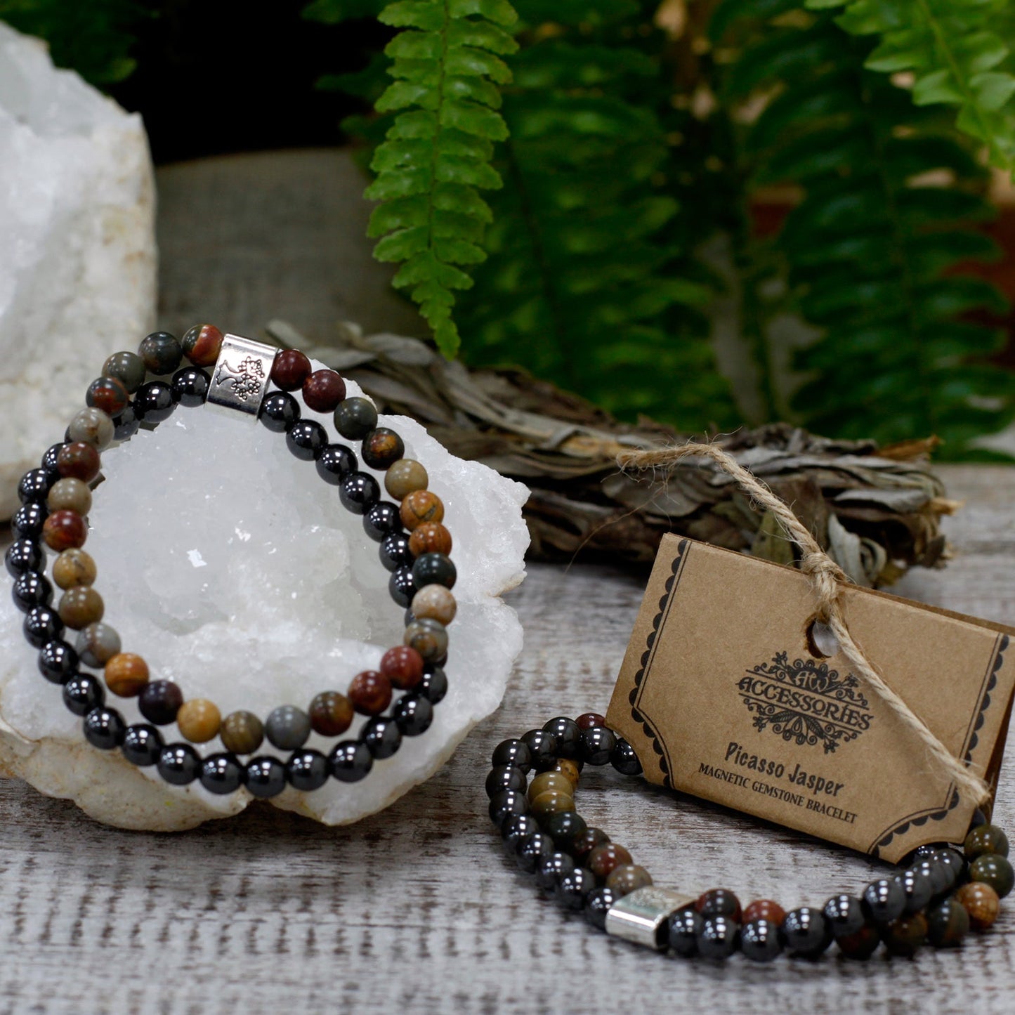 Magnetic Gemstone Bracelet - Picasso Jasper - Alchem Soul