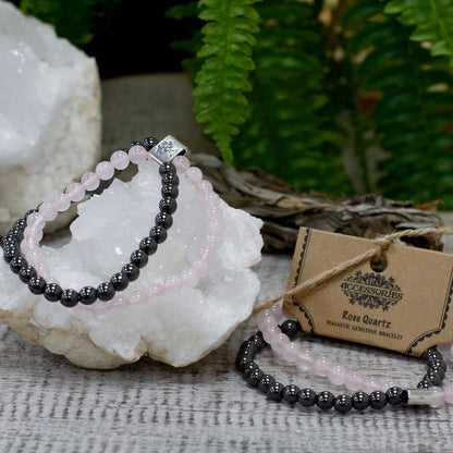 Magnetic Gemstone Bracelet - Rose Quartz - Alchem Soul