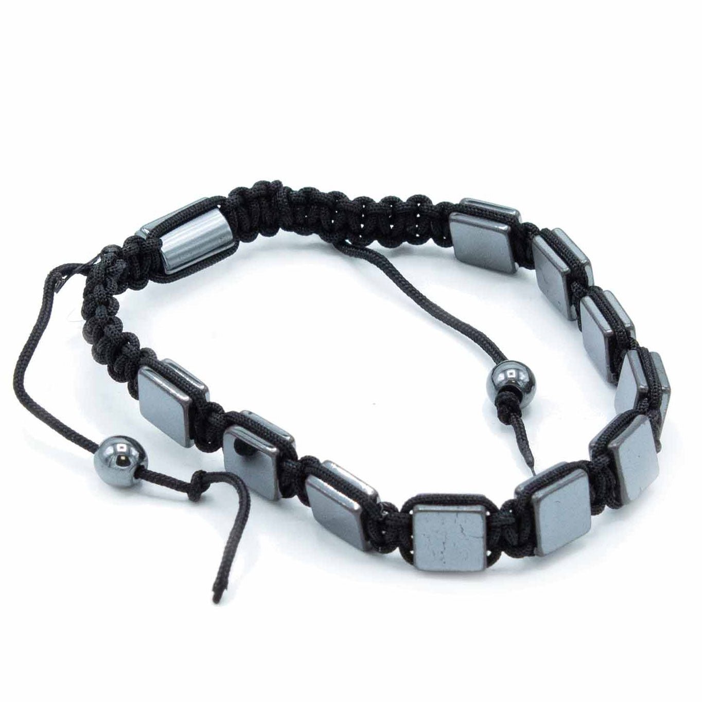 Magnetic Hematite Shamballa Bracelet - Flat Cubes - Alchem Soul