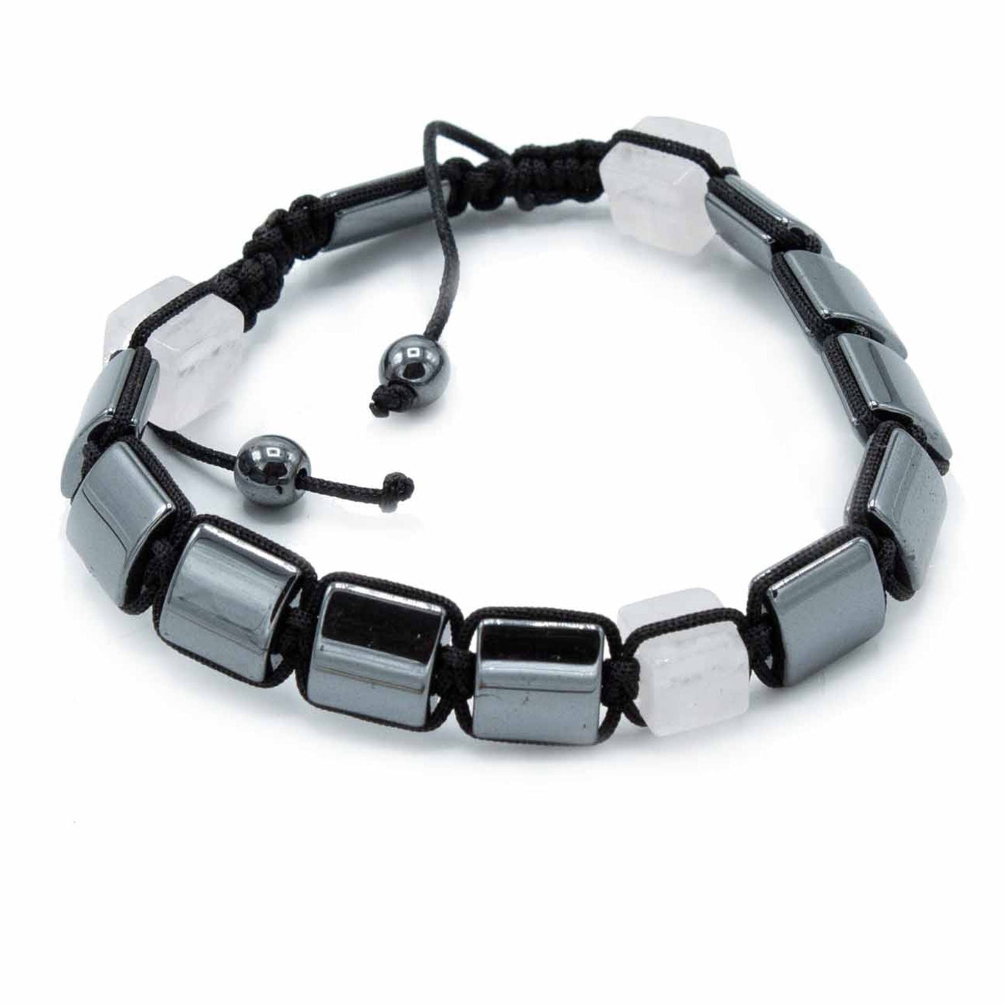 Magnetic Hematite Shamballa Bracelet - Rose Cuboids - Alchem Soul