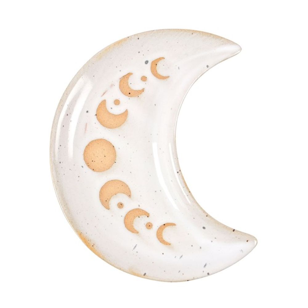 Moon Phase Crescent Ceramic Trinket Tray - 12cm - Alchem Soul