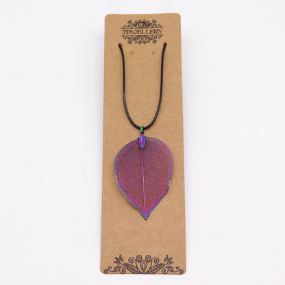 Necklace - Bravery Leaf - Multicoloured - Alchem Soul