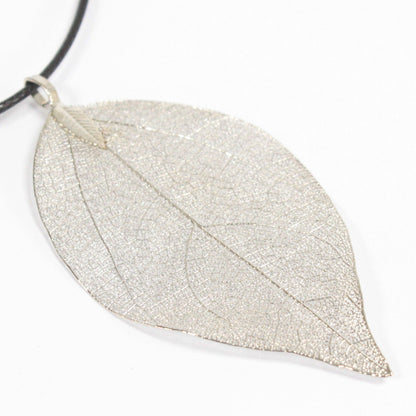 Necklace - Bravery Leaf - Silver - Alchem Soul