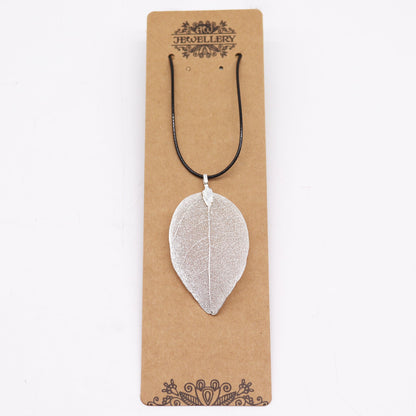 Necklace - Bravery Leaf - Silver - Alchem Soul